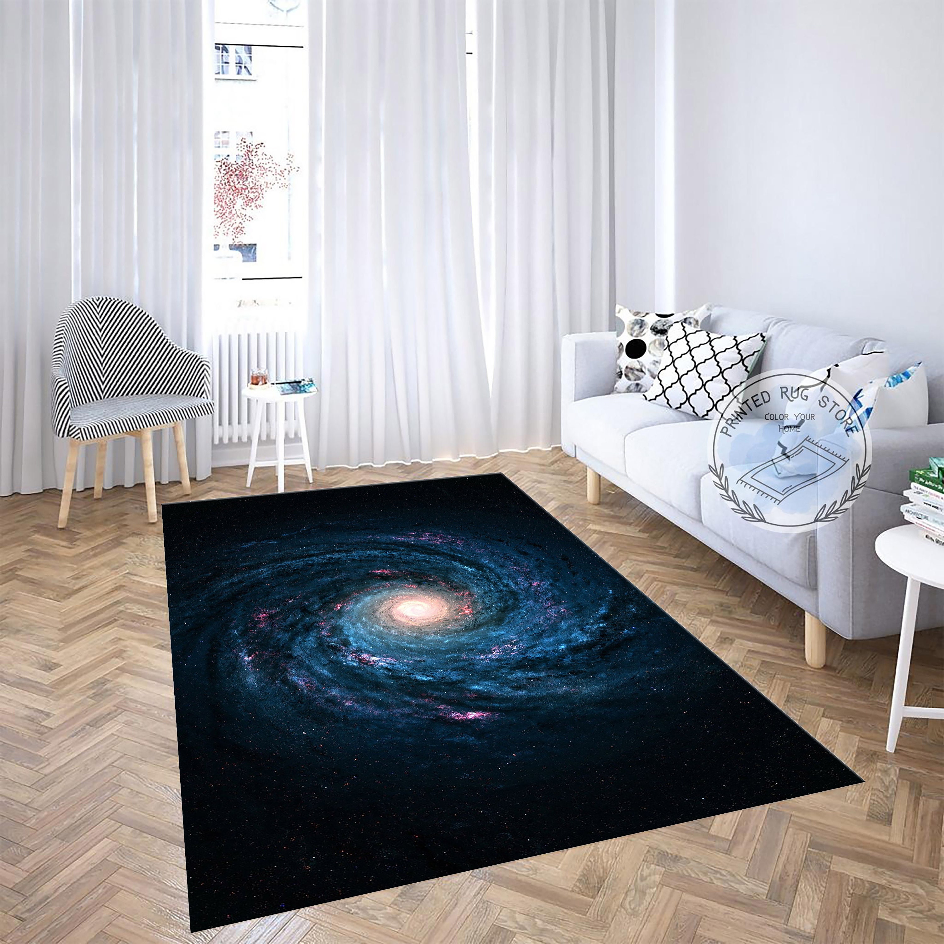 Milky Way Area Rug, Galaxy Carpet, Non-slip Cotton Base - Etsy