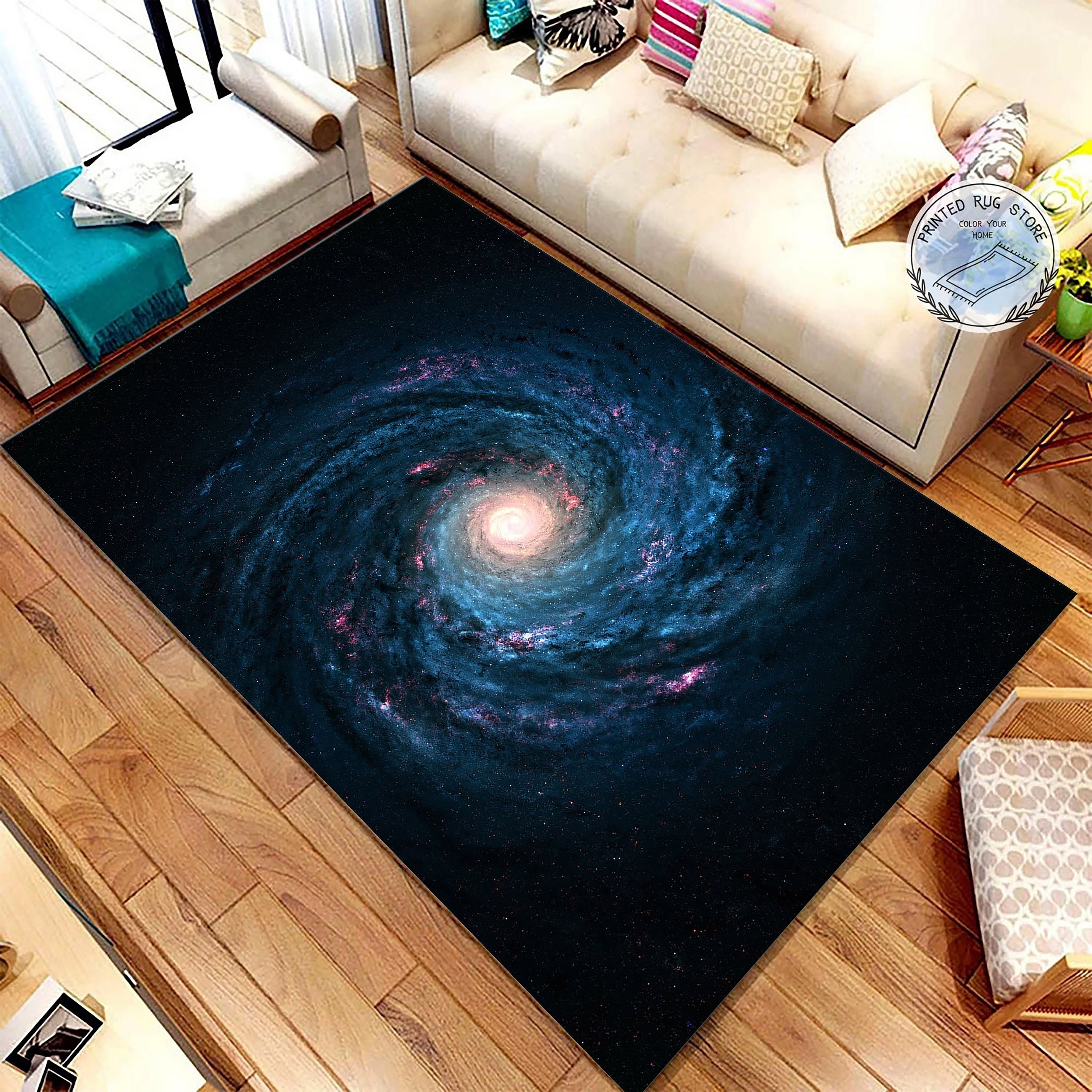 Milky Way Area Rug, Galaxy Carpet, Non-slip Cotton Base - Etsy