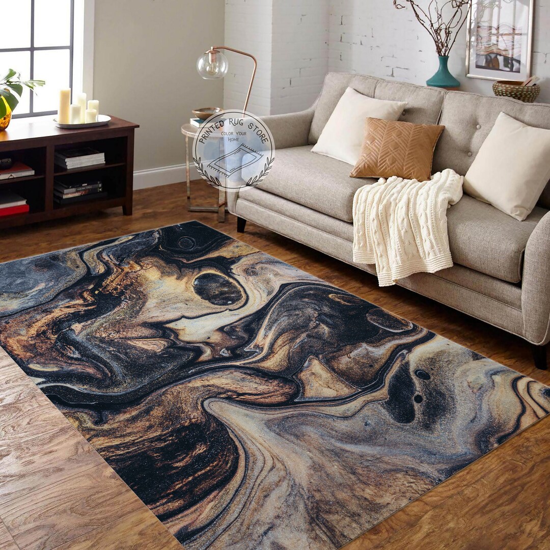 Abstract Painting Rug, Abstract Rug, Personalized Rug Gift, Living Room Rug, Abstract Art