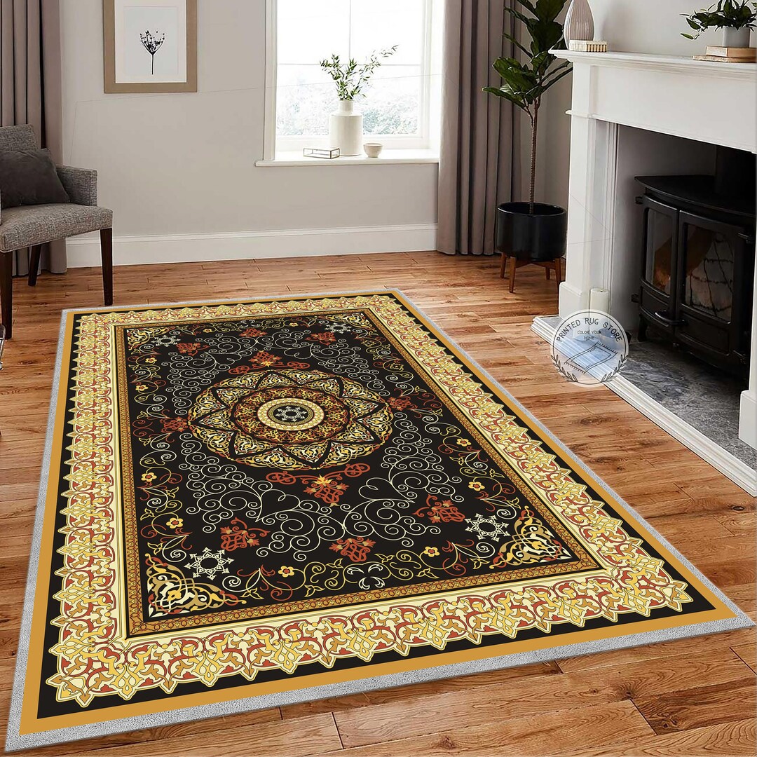 Patterned Turkish Rug Oriental Patterned Rug, Modern Rug, Turkish Motif Rug, Floral Motif Rug ...