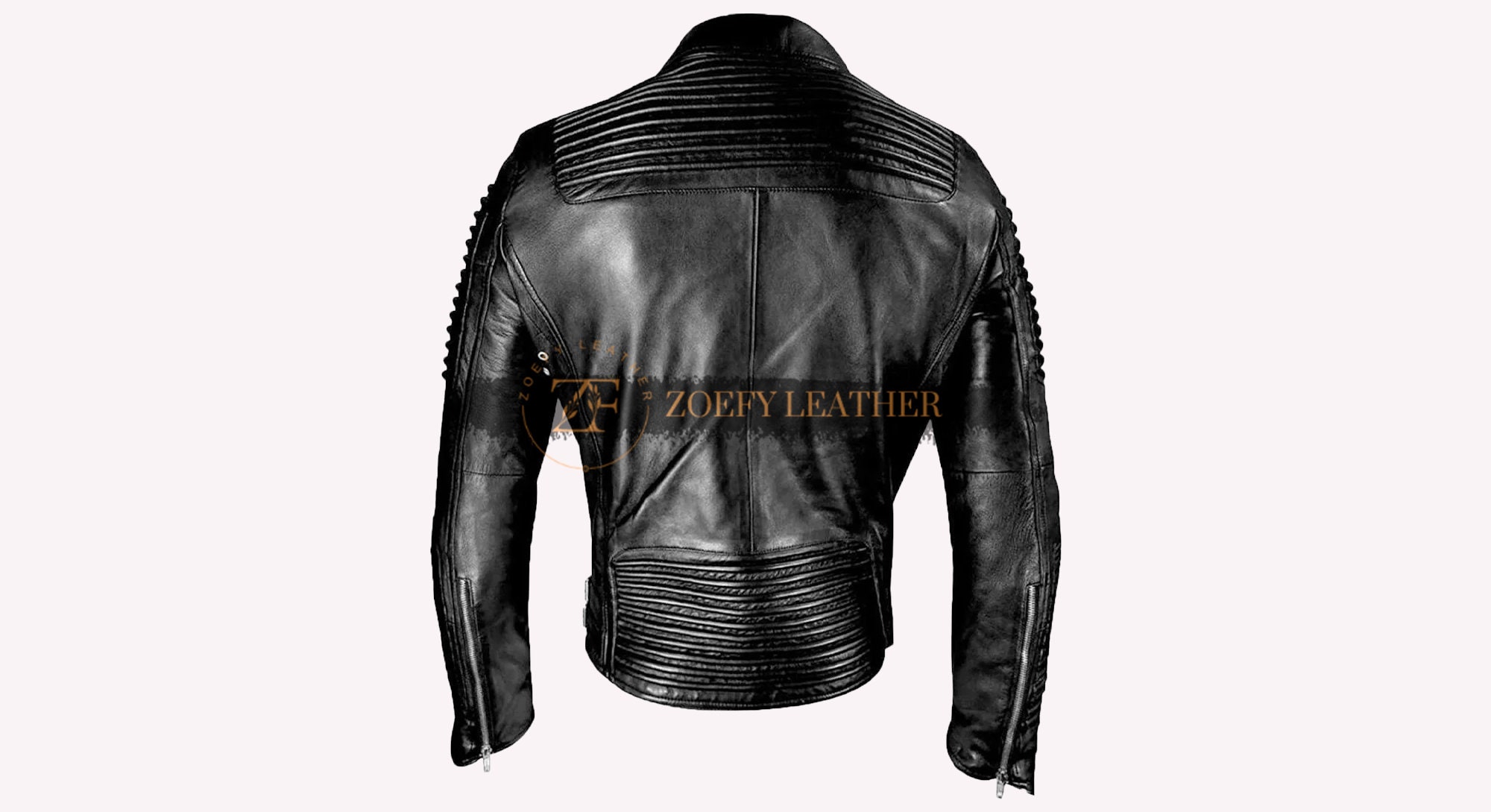 Genuine Leather Men Steampunk Goth Coat Handmade Black Leather Jacket