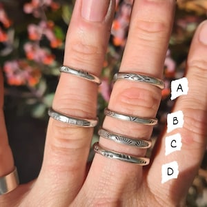 RIPPLE RINGS Sterling Silver Stacker Rings