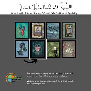 Digitaler Download Herz Wandkunst, Steampunk Kunst, Gothic Kunst, Wohnzimmer Kunst - 20 Größen
