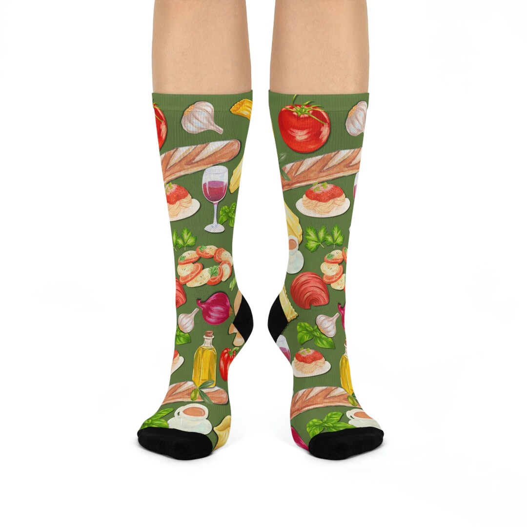Mama Mia! Italian Food Socks! Travel Italy, Italian Foodie Socks ...
