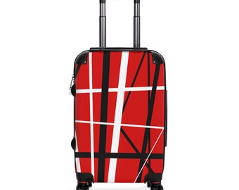Van Stripes Suitcase Running w/Devil 3 Sizes Luggage Carry On Bag Glossy Finish 360 Swivel Wheels Built-in Lock Telescopic Handle Original