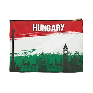 Węgry za saszetkę na akcesoria - flaga Węgier, kolory, zabytki, architektura, Szia! Sziasztok! utazótáska, Budynek Parlamentu, Budapeszt