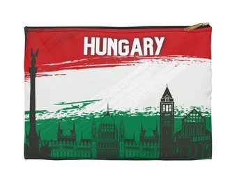 Hungary for an Accessory Pouch- Hungarian Flag, Colors, Landmarks, Architecture, Szia! Sziasztok! utazótáska, Parliament Building, Budapest
