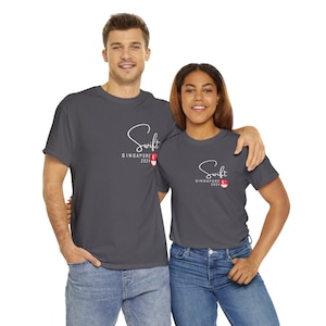 Swift Tour Tee, Singapore Concert Outfit Swiftie Eras Tour Unisex Exclusive Short Sleeve Black White Grey All Sizes Country Flag NEW