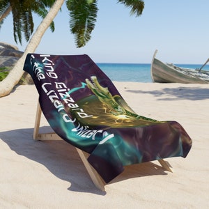 King Gizzard & the Lizard Wizard Beach Towel KGLW Beach, King Gizz Gift Unisex Beach Cruise Party Heavyweight Durable 2 Sizes ORIGINAL