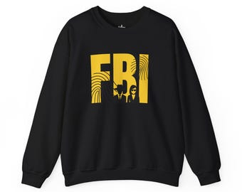 Sweatshirt du FBI Agents Empreintes digitales Justice pénale Officier de police criminelle CIA Unisexe Noir Coupe classique Original Nouveau