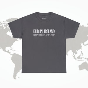 T-shirt coordonné Dublin, Irlande, t-shirt de voyage île d'émeraude, chemise de voyage porte-bonheur irlandaise, chemise souvenir Dublin moderne, original