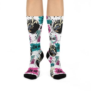 Blink 182 Socks Tom Blinked Unisex Stretchy Lightweight Colorful 1 Size Original Comfortable Stretchy Breathable Blink-182 Gift