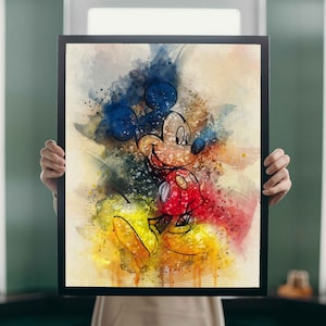 Mickey / Mickey Mouse / Mickey's House / Art Print / Cartoon / Wall Art / Kids Room Decor / Cadeau-idee