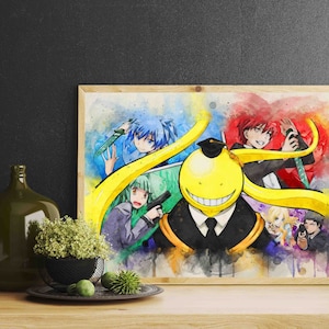 Assassination Classroom / Koro Sensei / Shiota / Itona / Manga poster / Anime Series / Art Print / Wall Art / Kids Room Decor / Cadeau Idee