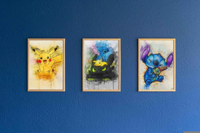 Affiche Toile Nidoking Pokémon - Art Mural Anime, Déco Maison, Style Art Déco, Neuf