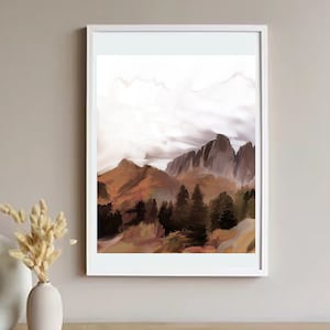 Colorado Landscape printable, Colorado painting, Mountains Colorado landscape print, DIGITAL DOWNLOAD