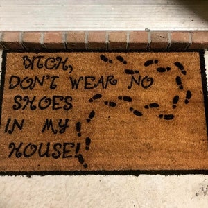 No Shoes Funny Doormat