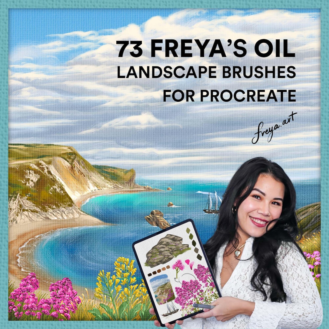 Procreate Landscape Brushes 73 Freya's Oil Landscape Brushes for
