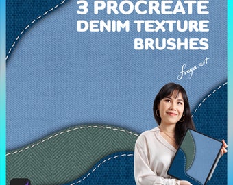 Denim Procreate Brush | 3 Procreate Denim Brushes, Realistic Jeans Texture, Textile Brushes, Fashion Brushes, Procreate Texture Brushes