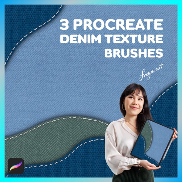 Denim Procreate Brush | 3 Procreate Denim Brushes, Realistic Jeans Texture, Textile Brushes, Fashion Brushes, Procreate Texture Brushes