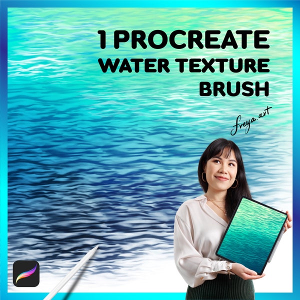 Procreate Water | 1 Procreate Water Brush, Ocean Brush, Sea Texture Brush, Water Texture and Effect, Procreate Painting, Procreate Brush
