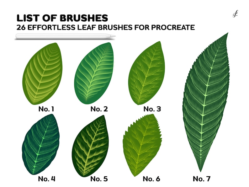 Leaf Brushes Procreate | 26 Effortless Leaf Brushes for Procreate ...