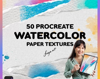 Procreate Papierbürsten | 50 Papier Textur Pinsel für Procreate, Beste Procreate Papier Textur, Realistische Papier Textur Pinsel