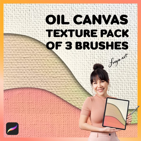 Canvas Texture Procreate Brushes | Oil Canvas Texture Pack of 3 Brushes, Realistic Canvas Texture Brushes, Background Brushes