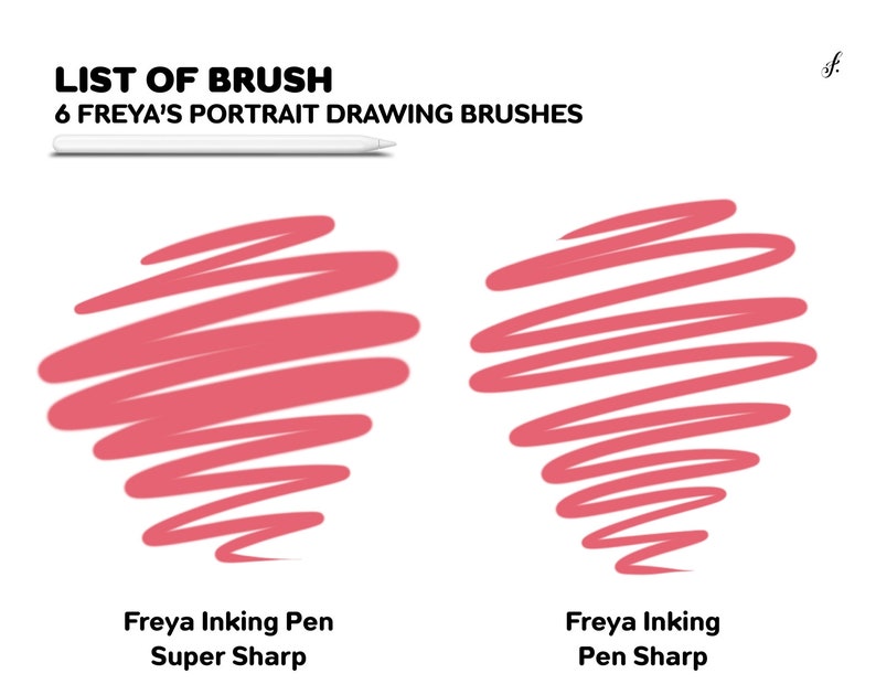 Portrait Brushes Procreate, Portrait Line Art, 6 Freya's Portrait ...