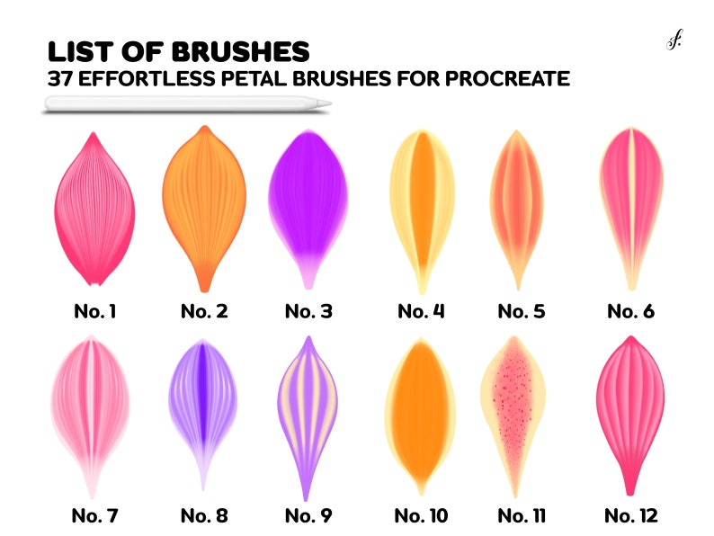 Daisy Procreate 37 Procreate Effortless Petal Brushes - Etsy