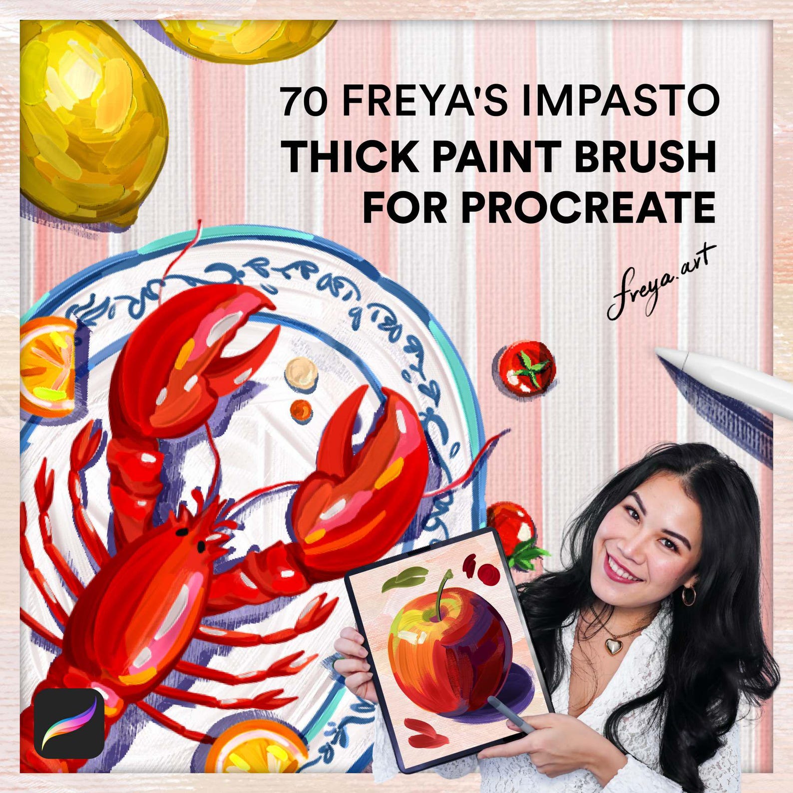 Procreate Oil Brushes | 70 Freya's Impasto Thick Paint Brush for ...