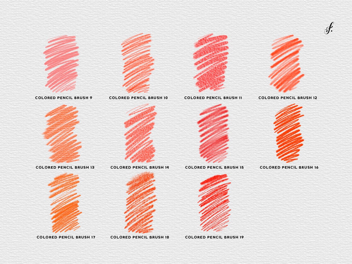 Pencil Procreate Brushes 19 Colored Pencil Brushes for Etsy