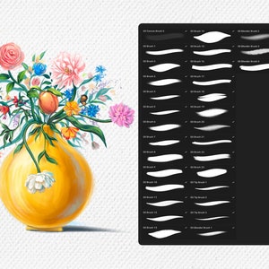 Procreate Oil and Acrylic Brushes | Freya's Oil Essentials Pack of 30 ...