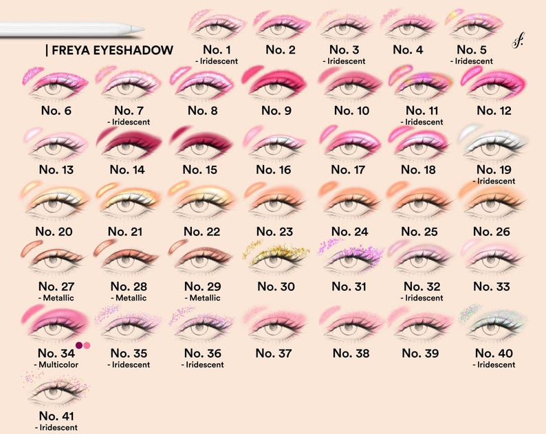 Procreate Makeup | 183 Freya's Digital Makeup Brushes, Procreate ...
