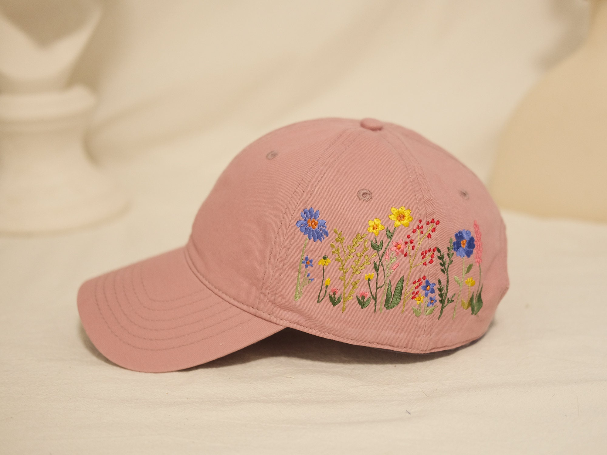 Handmade Cap Handmade Floral Embroidered Baseball Caps, Baseball Cap Gifts ...