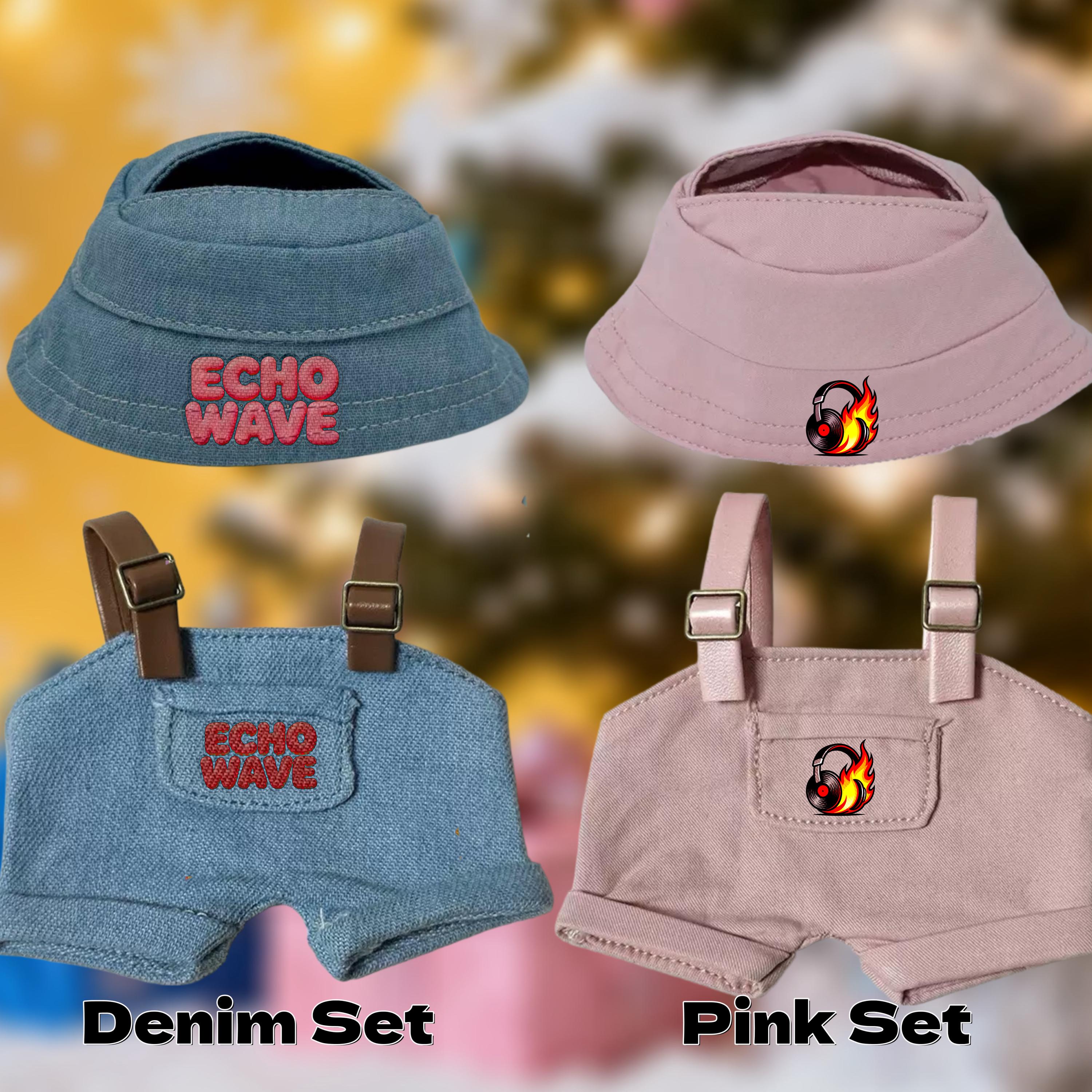 Conjunto De Ropa De Aguacate Para Muñecas De 15-17 Cm – Peto De Pana, Camisa De Hojas Y Gorro 'Love' – 3 Piezas De Algodón