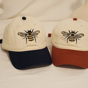 Embroidered bee pattern baseball cap,Embroidered baseball trucker caps,Customised dad hats,Baseball hat for women,Cap gift for her