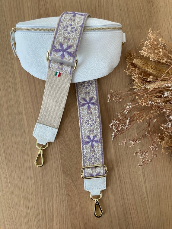 Sangle Sac Bandouliere Réglable Bandouliere Pour Sac Avec Cuir Sangle Pour Sac à Main Bandouliere Avec Mousqueton 3.8cm Argent Bretelles Larges Pour Femmes Crossbody, Bleu Foncé, W11