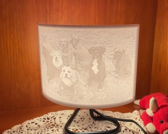 Pet Lithophane Light Picture Lamp Gift Lamp Base 230V - Gift Idea - Dogs, Cats, Animal Picture, Picture 16:9