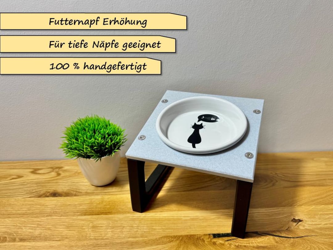 Ergonomische Futternapferhhung fr Katzen - geeignet fr Trocken- und  Nassfutter mit oder Ohne Futternapf lieferbar - Etsy.de