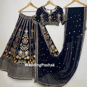 Lehenga Choli For Women | Blue indian wedding lehenga choli | Party wear Lehenga choli | Festival Wear Lehengas | Sangeet night Lehengas