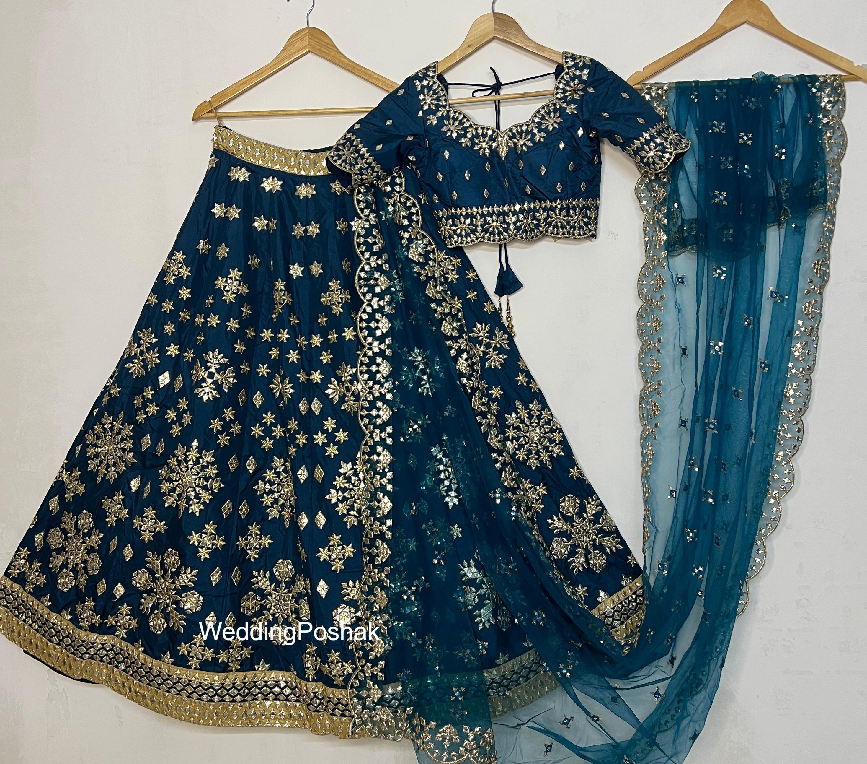 Teal Blue lehenga choli for women | indian wedding wear lehenga choli | custom made chaniya choli | party wear bridesmaids lehenga choli