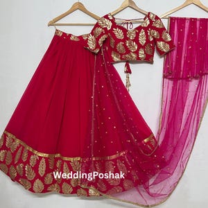 Lehenga choli pour femme | Lehenga Choli rose pour un mariage indien | tenues de soirée Chaniya choli | demoiselles d'honneur lehengas | fonction haldi lehengas
