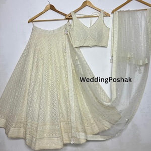 white lehenga choli for women | indian wedding wear lehengas | party wear function wear reception wear lehengas | chaniya choli pakistani