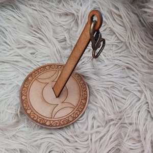 Porta filati in legno MDF – verniciato, design in 2 parti con anello per appenderlo