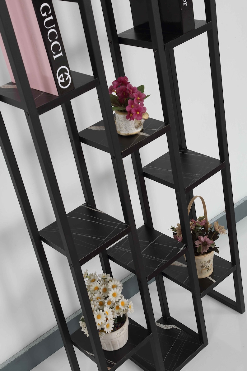 Marble Plant Stand Black Plant Holder 12 Tier Flower Pot Etsy