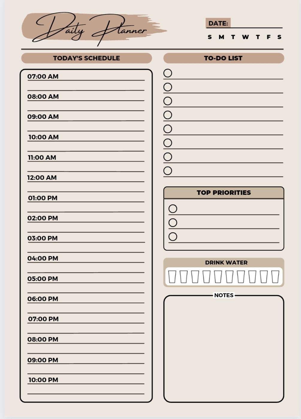 Digital Daily Planner With Todolist Scheduler Notes and - Etsy