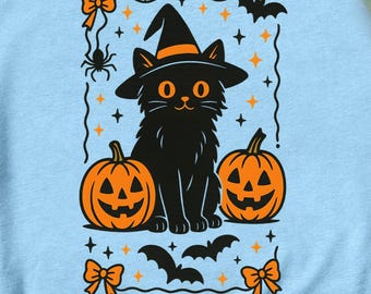 Funny Halloween Cat Png, Spooky Witch Hat UFO Design
