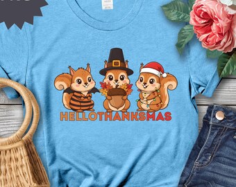 HelloThanksMas Squirrel PNG | Holiday Animal Design (Digital Download)