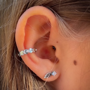 Orbital Earring, 925 Sterling Silver Fashion Ear Cuff Clip Earrings For Women Without Piercing
